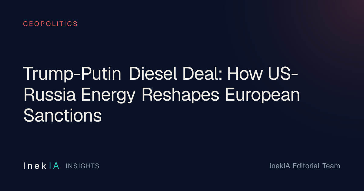 Trump-Putin Diesel Deal: How US-Russia Energy Reshapes European ...