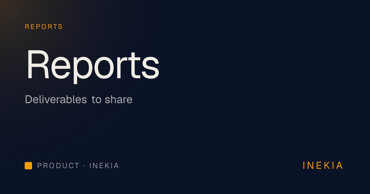 Reports — Presentation-ready deliverables